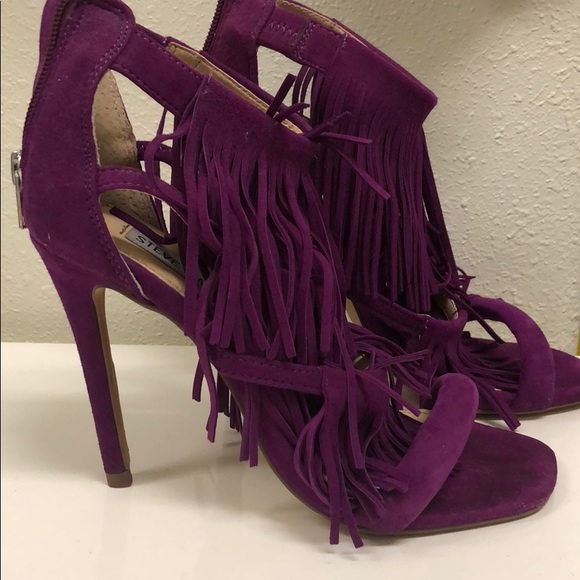 Steve Madden Purple fringe heels - Picture 3 of 3
